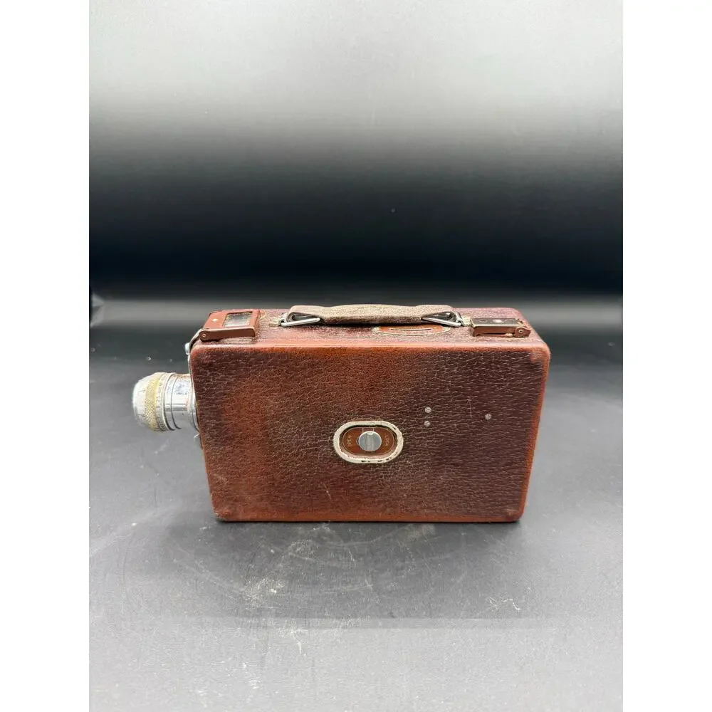 Antique 1929 Cine-Kodak Model B-B 16mm Movie Camera Red Brown in Case